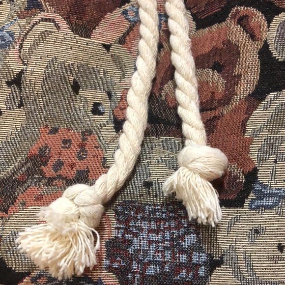 Vintage Tapestry Teddy Bear Backpack - Picture 8 of 16